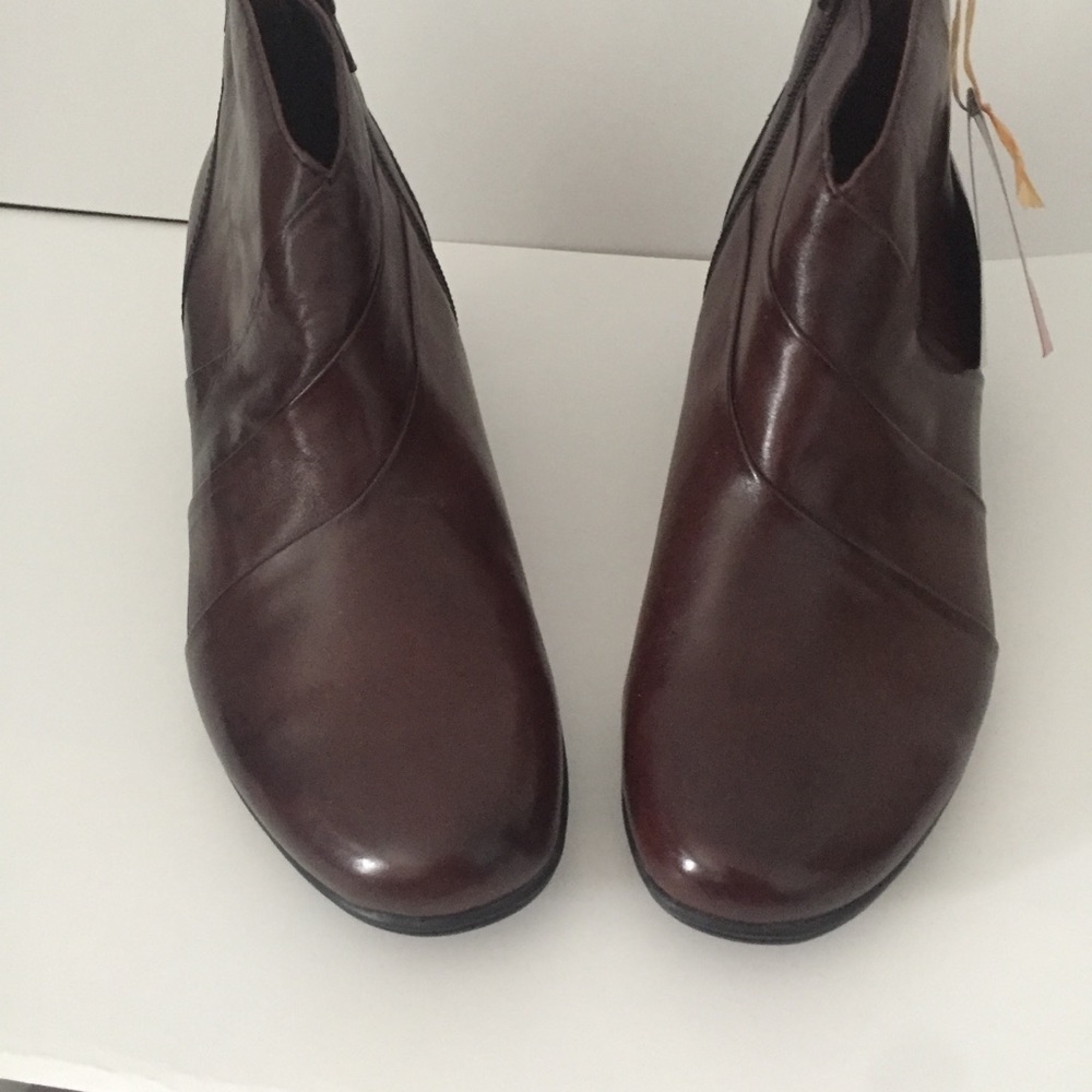 Earth Spirit Leather Heeled Boots Brown Only 11 - Picture 5 of 16